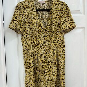 Yellow Leopard Print Romper